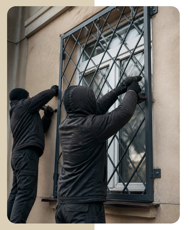 Установка антивандальных решеток на окна в Ломоносове